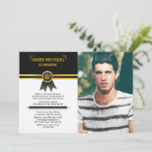 金ゴールドリボン大学院写真招待状 招待状 (スタンド正面)