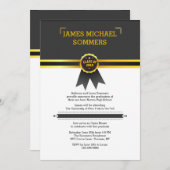 金ゴールドリボン大学院招待状 招待状 (正面/裏面)