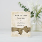 金ゴールドリボン日付の保存 案内ポストカード (スタンド正面)