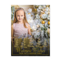 金ゴールドリボン様式化クリスマスツリーフォトホリデー