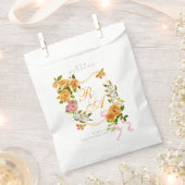 金ゴールドリボン結婚モノグラム フェイバーバッグ (クリップ留めされた状態)