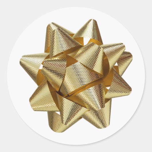 金ゴールドリボン/リボン ラウンドシール (正面)