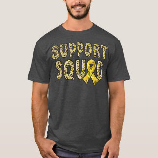 金ゴールドリボンLeopard Print Support Squad幼少期 Tシャツ