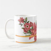 金ゴールドリムドフローラコーヒーマグ コーヒーマグカップ (左)