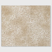 金ゴールドリュックスグリッターレオパード印刷 ラッピングペーパー (フラット)