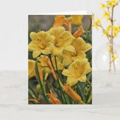 金ゴールドリリー聖なる書物、 経典カード詩篇119:127 カード (黄色い花)