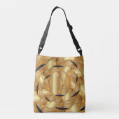 金ゴールドリンクデザインの全にプリントの十字の遺体袋 クロスボディバッグ (裏面)