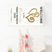 金ゴールドリンクハートファミリ懇親会テンプレート 横断幕 (インサイチュ)