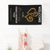 金ゴールドリンクハートファミリ懇親会テンプレート 横断幕 (インサイチュ)