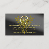 金ゴールドリングや輪イーグルシェードブラック、財務顧問 アドバイスカード (正面)