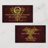 金ゴールドリングや輪イーグル、ブルゴーニュのコーグ、財務顧問 アドバイスカード (正面/裏面)