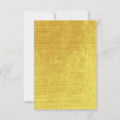 金ゴールドリングや輪エレガントなウェディングリハーサルディナー 招待状 (裏面)