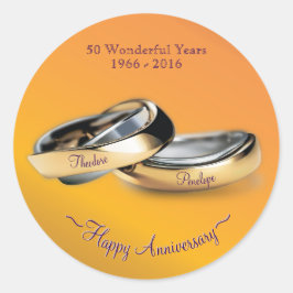 金ゴールドリングや輪ゴールデン結婚ズ記念日 ラウンドシール