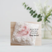 金ゴールドリングや輪サテン枕リングや輪持参人 案内ポストカード (スタンド正面)