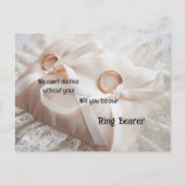 金ゴールドリングや輪サテン枕リングや輪持参人 案内ポストカード (正面)