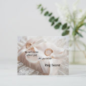 金ゴールドリングや輪サテン枕リングや輪持参人 案内ポストカード (スタンド正面)