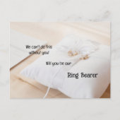 金ゴールドリングや輪サテン枕リングや輪持参人 案内ポストカード (正面)