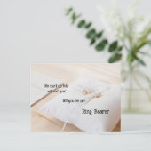 金ゴールドリングや輪サテン枕リングや輪持参人 案内ポストカード (スタンド正面)