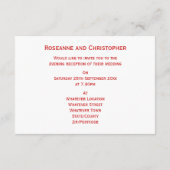 金ゴールドリングや輪バラ結婚花びら エンクロージャーカード (裏面)