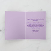 金ゴールドリングや輪パールジェムストー結婚ン1周年記念 カード (内部)