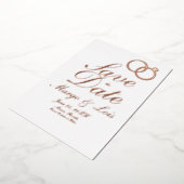 金ゴールドリングや輪プレス済み箔招待状の保存 箔招待状 (回転した状態)