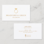 金ゴールドリングや輪素晴らし宝石商 名刺 (正面/裏面)