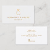 金ゴールドリングや輪素晴らし宝石商 名刺 (正面/裏面)