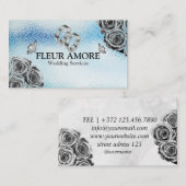 金ゴールドリングや輪計画デザインスタイリン結婚グのサービス 名刺 (正面/裏面)