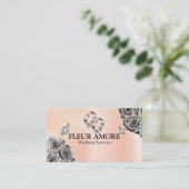 金ゴールドリングや輪計画デザインスタイリン結婚グのサービス 名刺 (スタンド正面)