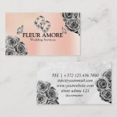 金ゴールドリングや輪計画デザインスタイリン結婚グのサービス 名刺 (正面/裏面)