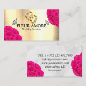金ゴールドリングや輪計画デザインスタイリン結婚グのサービス 名刺 (正面/裏面)