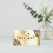 金ゴールドリングや輪計画デザインスタイリン結婚グのサービス 名刺 (スタンド正面)