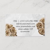 金ゴールドリングや輪計画デザインスタイリン結婚グのサービス 名刺 (裏面)