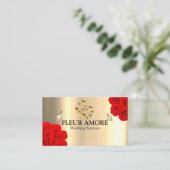 金ゴールドリングや輪計画デザインスタイリン結婚グのサービス 名刺 (スタンド正面)