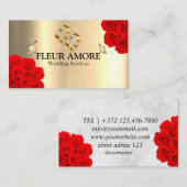 金ゴールドリングや輪計画デザインスタイリン結婚グのサービス 名刺 (正面/裏面)