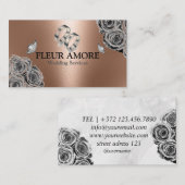 金ゴールドリングや輪計画デザインスタイリン結婚グのサービス 名刺 (正面/裏面)