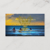 金ゴールドリングや輪、フェニックス、サーファー、保険ブローカー 名刺 (裏面)