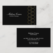 金ゴールドリングや輪 名刺 (正面/裏面)