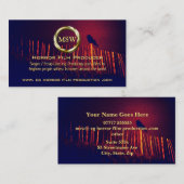 金ゴールドリングや輪、Raven on Fence、ホラー映画制作者 名刺 (正面/裏面)