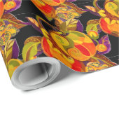 金ゴールドリンゴ包装紙 ラッピングペーパー (ロールコーナー)