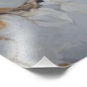 金ゴールドリーガルホワイトピーコック花写真拡大 フォトプリント            (角)