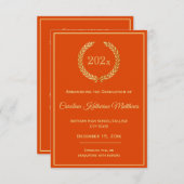 金ゴールドリースオレンジ 案内状 (正面/裏面)