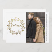 金ゴールドリースホリデーカード(写真あり) シーズンカード (正面/裏面)