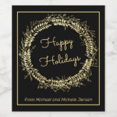 金ゴールドリース ワインラベル (シングルラベル)