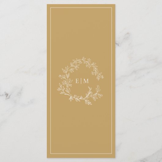 金ゴールドリーピークレストモノグラ結婚ムのメニュー メニュー (裏面)