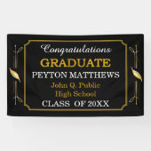 金ゴールドリーフおめでとう卒業生20XX 横断幕 (横)