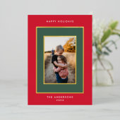 金ゴールドリーフの押し付けエレガントクリスマスフレーム |写真 箔シーズンカード (立ち正面)