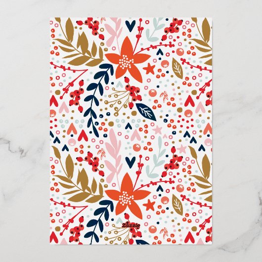 金ゴールドリーフの押し付けエレガントクリスマスフレーム |写真 箔シーズンカード (裏面)