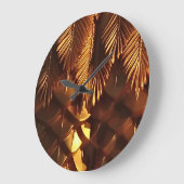 金ゴールドリーフアクリル製壁時計 ラージ壁時計 (傾斜)