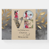 金ゴールドリーフインパストノワール ゲストブック (正面)